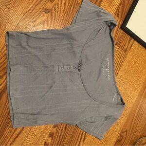 Aeropostale Women's Blue Button-Front Top